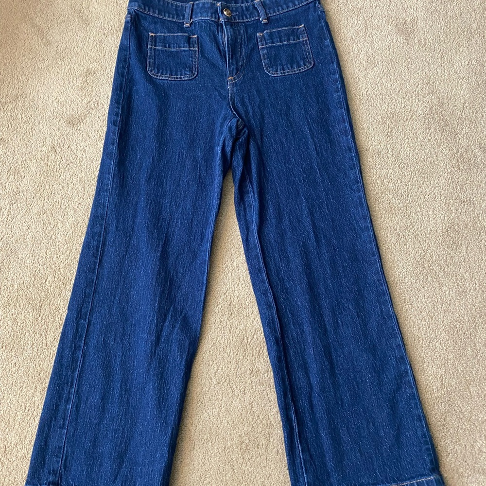 Talbots Classic Blue Wide-Leg Women's Jeans 10